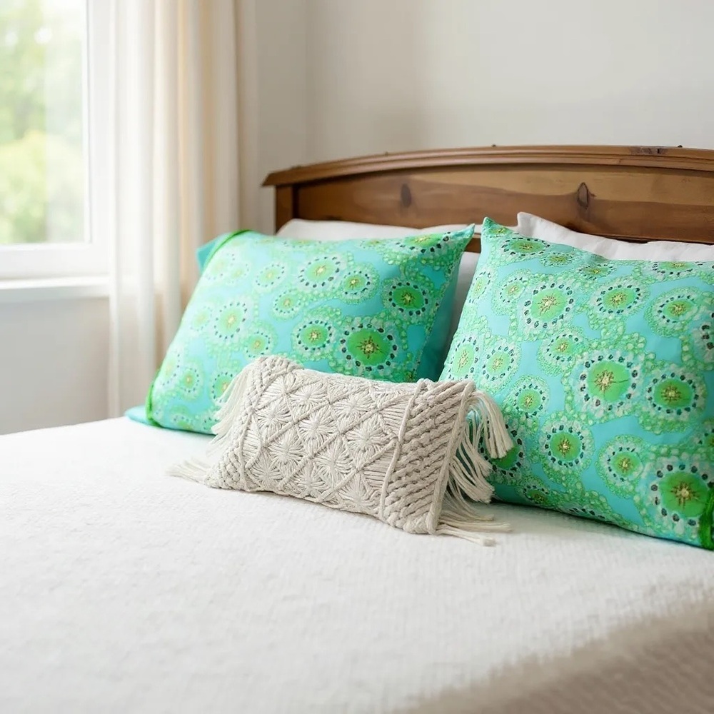 Handmade Retro “Dandelion Field" Cotton Pillowcase Set